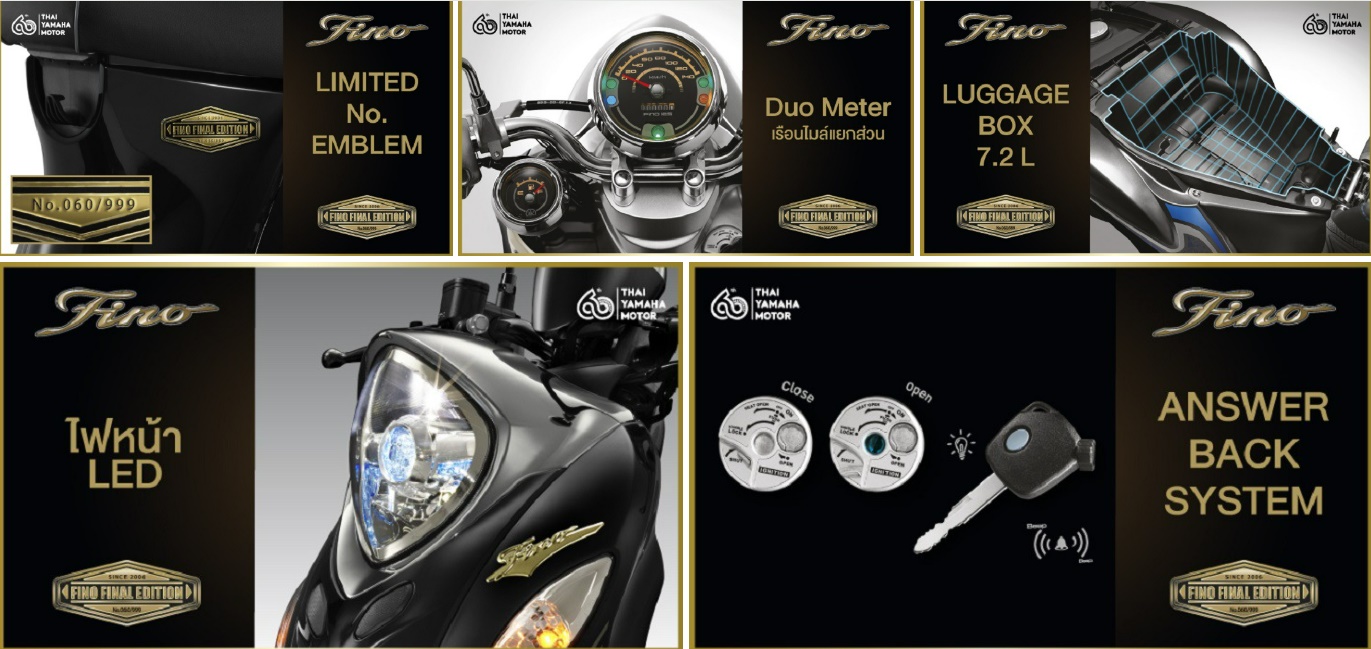 Yamaha Fino 125 Final Edition, Xe tay ga, Phiên bản giới hạn, 999 chiếc, Thiết kế độc nhất