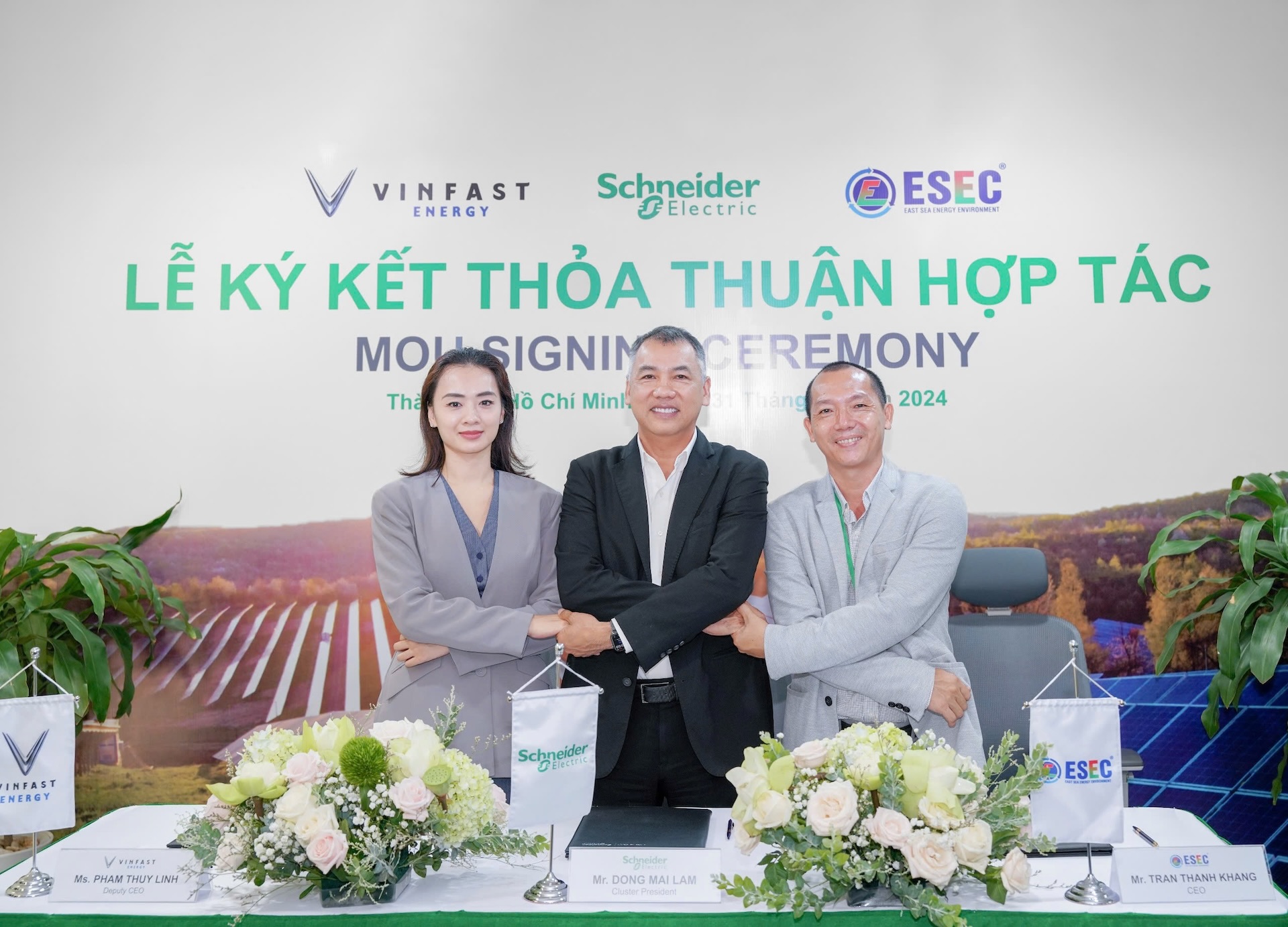 VINFAST ENERGY, SCHNEIDER ELECTRIC và ESEC cùng hợp tác phát triển 