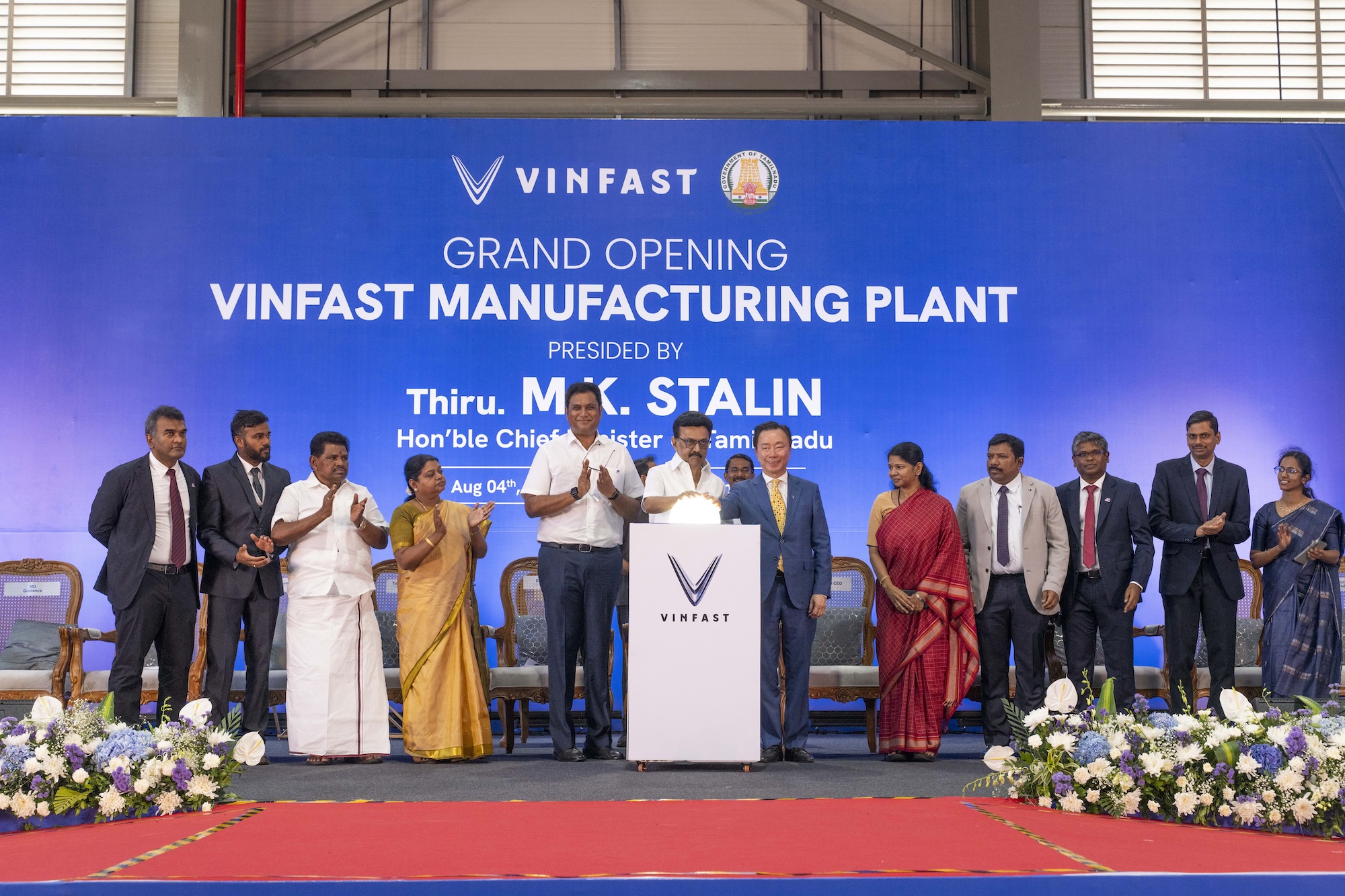 VINFAST khánh thành nhà máy lắp ráp ô tô điện tại Tamil Nadu, ẤN ĐỘ