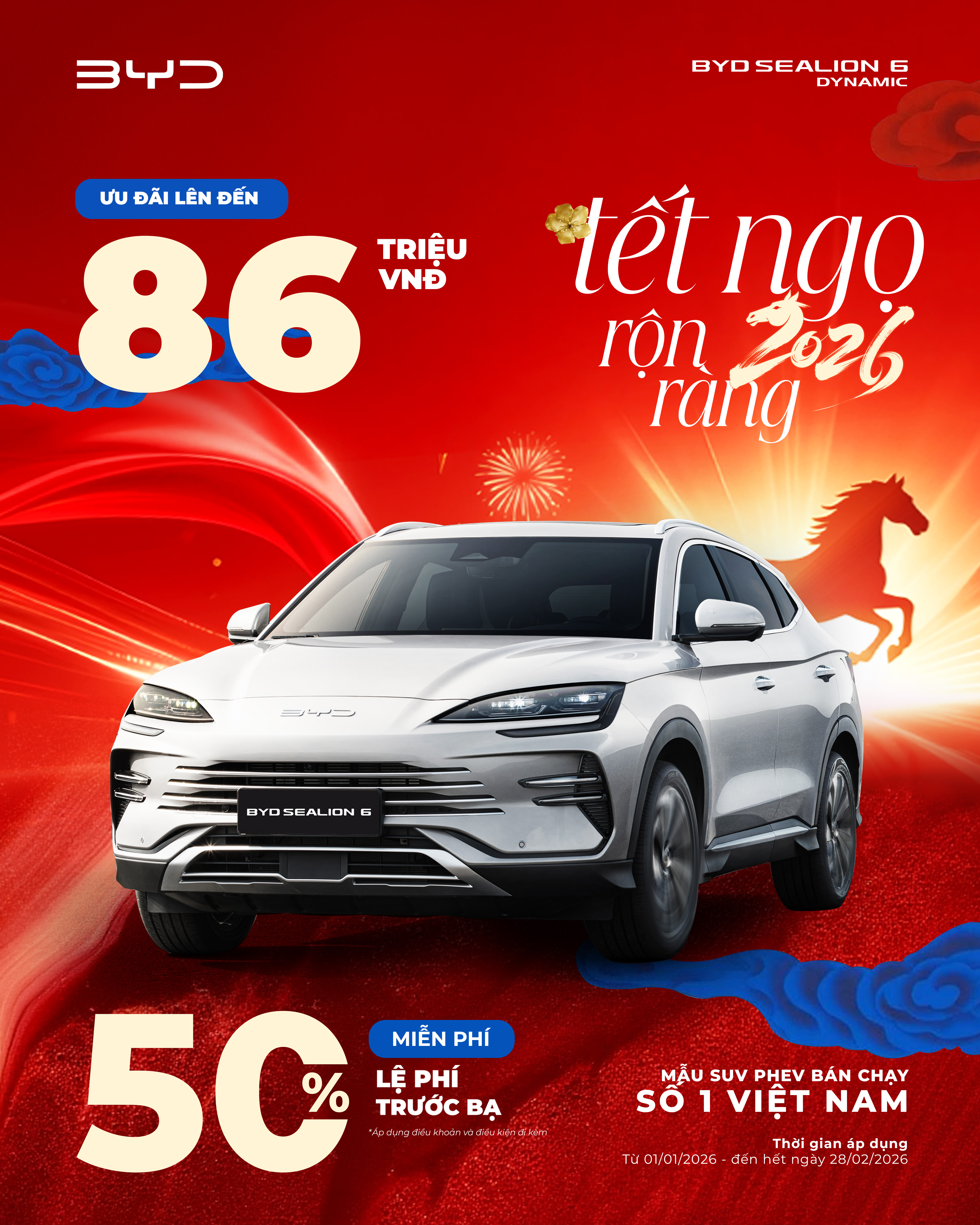 BYD Việt Nam triển khai chương trình “Tết Ngọ Rộn Ràng – Ưu Đãi Ngập Tràn”