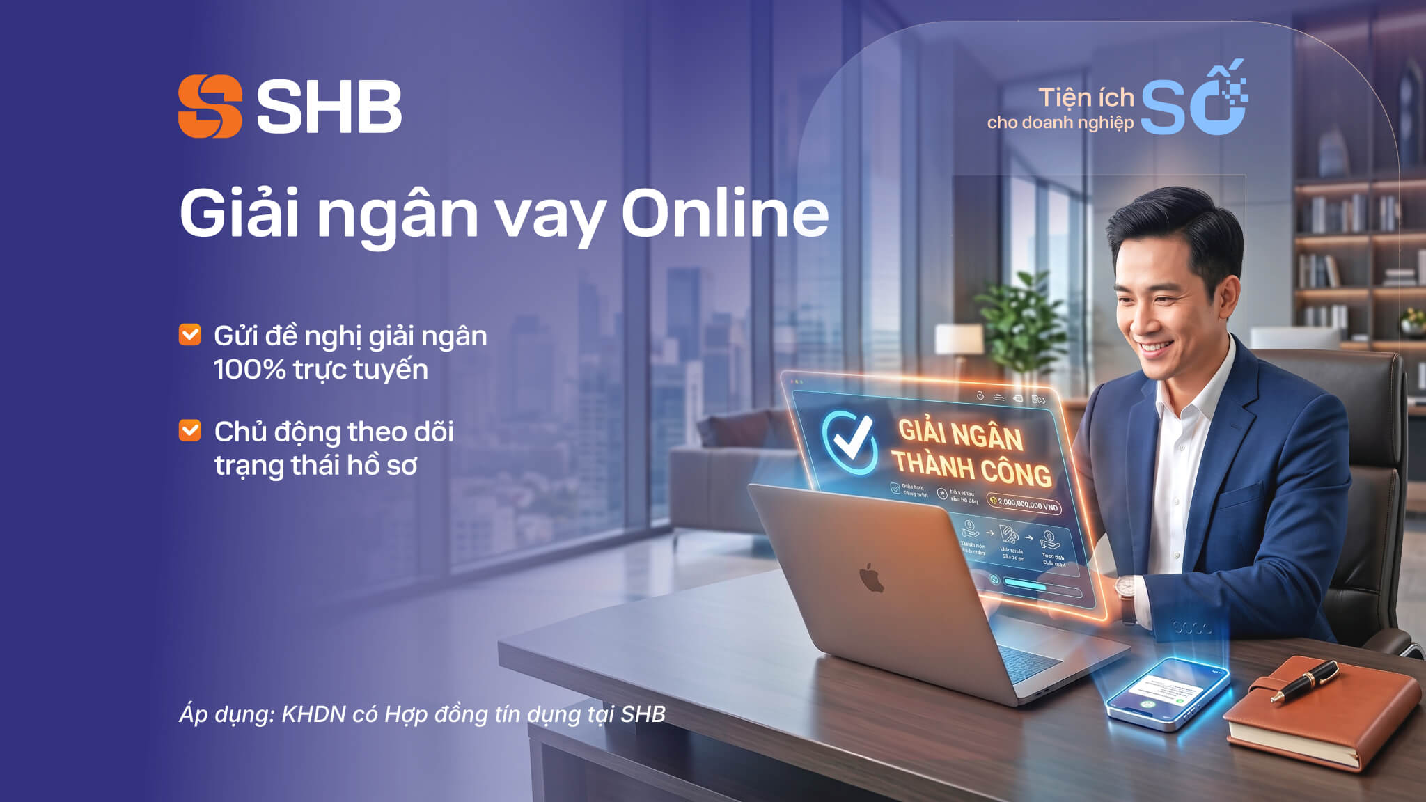 SHB tăng tiện ích số cho doanh nghiệp từ sinh trắc học đến giải ngân online